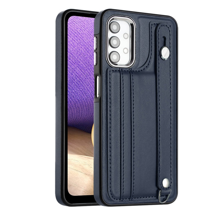 Shockproof Leather Phone Case with Wrist Strap, For Samsung Galaxy A23 4G / F23 5G / M23 5G, For Samsung Galaxy A53 5G, For Samsung Galaxy A73 5G, For Samsung Galaxy A33 5G, For Samsung Galaxy A13 4G, For Samsung Galaxy S22 Ultra 5G��������������������...