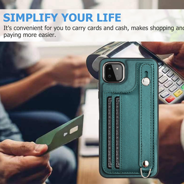 Shockproof Leather Phone Case with Wrist Strap, For Samsung Galaxy A22 5G, For Samsung Galaxy S21 FE 5G, For Samsung Galaxy A32 4G, For Samsung Galaxy A72 4G / A72 5G, For Samsung Galaxy A52 4G / A52 5G, For Samsung Galaxy A12 4G / M12�����������������...