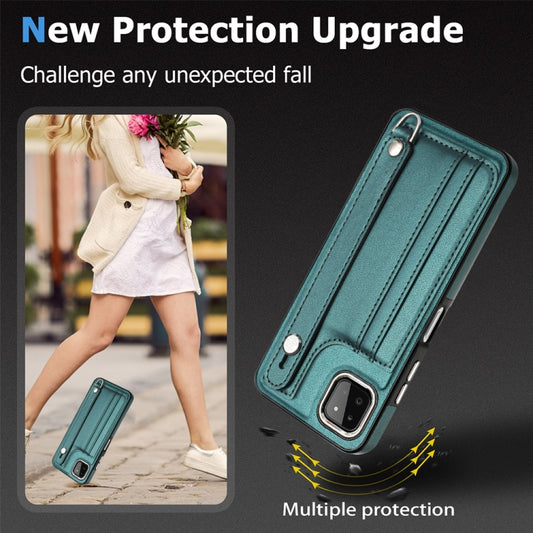 Shockproof Leather Phone Case with Wrist Strap, For Samsung Galaxy A22 5G, For Samsung Galaxy S21 FE 5G, For Samsung Galaxy A32 4G, For Samsung Galaxy A72 4G / A72 5G, For Samsung Galaxy A52 4G / A52 5G, For Samsung Galaxy A12 4G / M12�����������������...