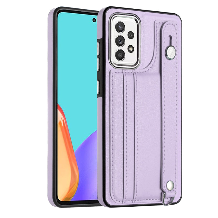 Shockproof Leather Phone Case with Wrist Strap, For Samsung Galaxy A22 5G, For Samsung Galaxy S21 FE 5G, For Samsung Galaxy A32 4G, For Samsung Galaxy A72 4G / A72 5G, For Samsung Galaxy A52 4G / A52 5G, For Samsung Galaxy A12 4G / M12�����������������...