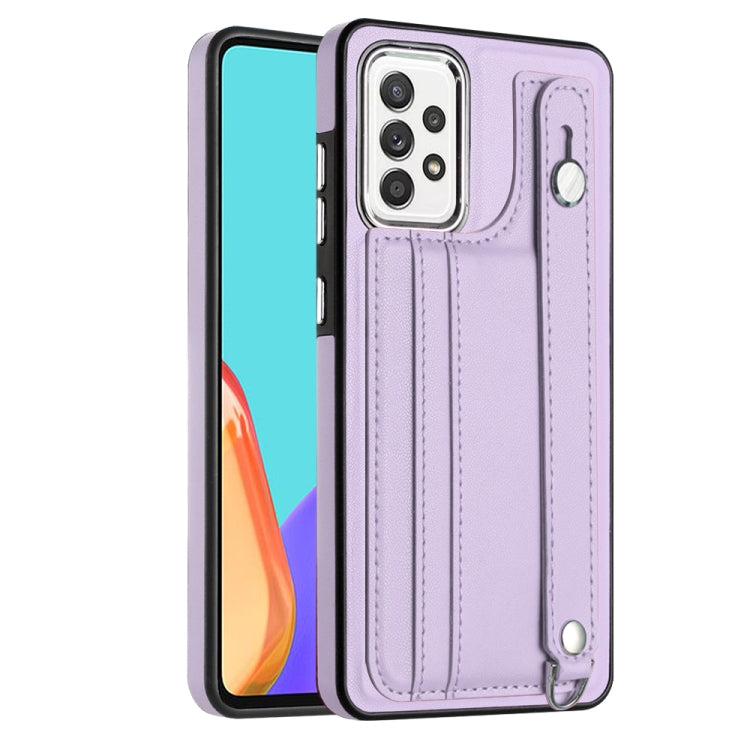 Shockproof Leather Phone Case with Wrist Strap, For Samsung Galaxy A22 5G, For Samsung Galaxy S21 FE 5G, For Samsung Galaxy A32 4G, For Samsung Galaxy A72 4G / A72 5G, For Samsung Galaxy A52 4G / A52 5G, For Samsung Galaxy A12 4G / M12�����������������...