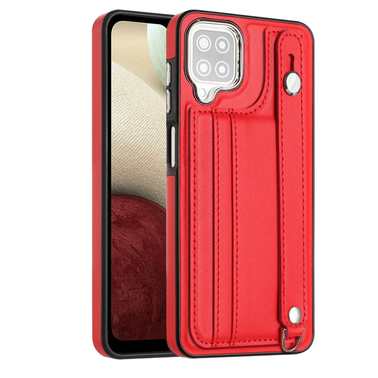Shockproof Leather Phone Case with Wrist Strap, For Samsung Galaxy A22 5G, For Samsung Galaxy S21 FE 5G, For Samsung Galaxy A32 4G, For Samsung Galaxy A72 4G / A72 5G, For Samsung Galaxy A52 4G / A52 5G, For Samsung Galaxy A12 4G / M12�����������������...