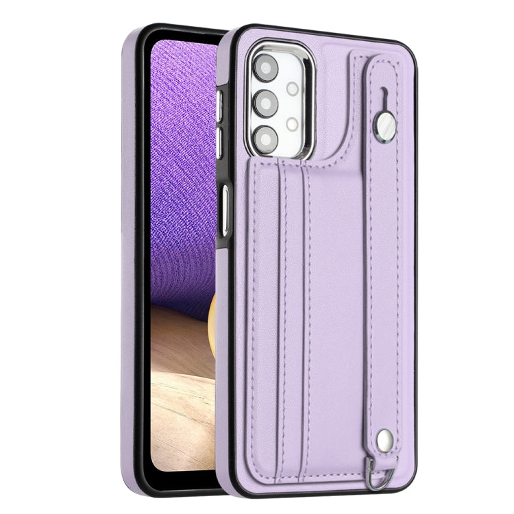 Shockproof Leather Phone Case with Wrist Strap, For Samsung Galaxy A22 5G, For Samsung Galaxy S21 FE 5G, For Samsung Galaxy A32 4G, For Samsung Galaxy A72 4G / A72 5G, For Samsung Galaxy A52 4G / A52 5G, For Samsung Galaxy A12 4G / M12�����������������...
