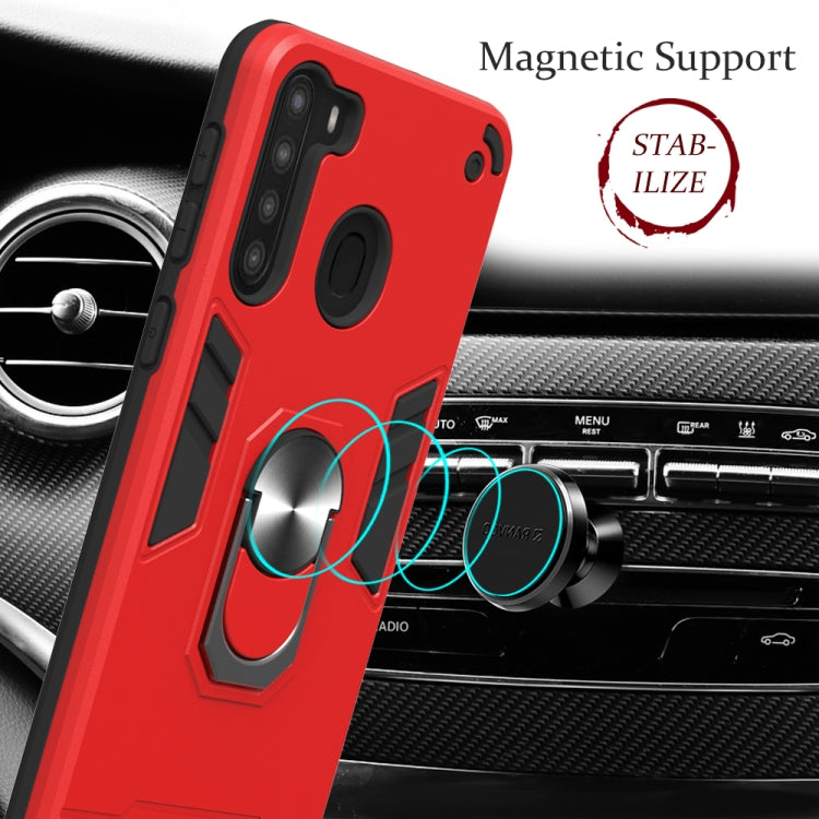 2 in 1 Armour Series PC + TPU Protective Case with Ring Holder, For Samsung Galaxy A21(EU Version), For Samsung Galaxy A31, For Xiaomi Redmi Note 9S