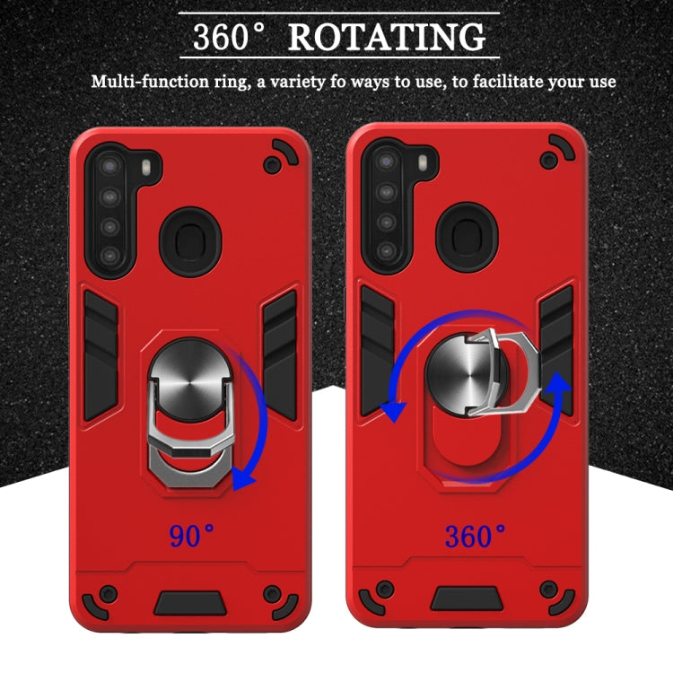 2 in 1 Armour Series PC + TPU Protective Case with Ring Holder, For Samsung Galaxy A21(EU Version), For Samsung Galaxy A31, For Xiaomi Redmi Note 9S