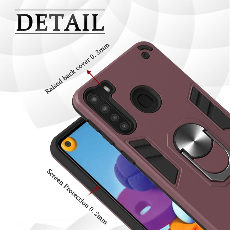 2 in 1 Armour Series PC + TPU Protective Case with Ring Holder, For Samsung Galaxy A21(EU Version), For Samsung Galaxy A31, For Xiaomi Redmi Note 9S