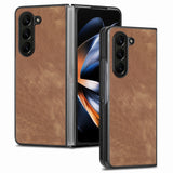 Skin-feel Solid Color PU Back Cover Phone Case, For Samsung Galaxy Z Fold5, For Samsung Galaxy Z Fold4