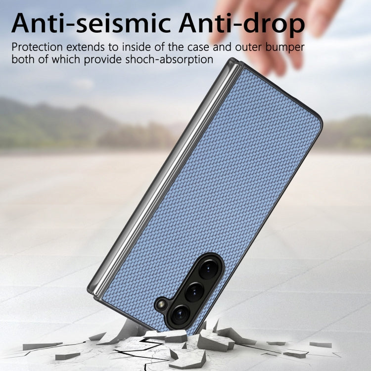 Carbon Fiber Texture Back Cover Phone Case, For Samsung Galaxy Z Fold5