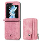 Skin-feel PU Zipper Wallet Phone Case, For Samsung Galaxy Z Flip5