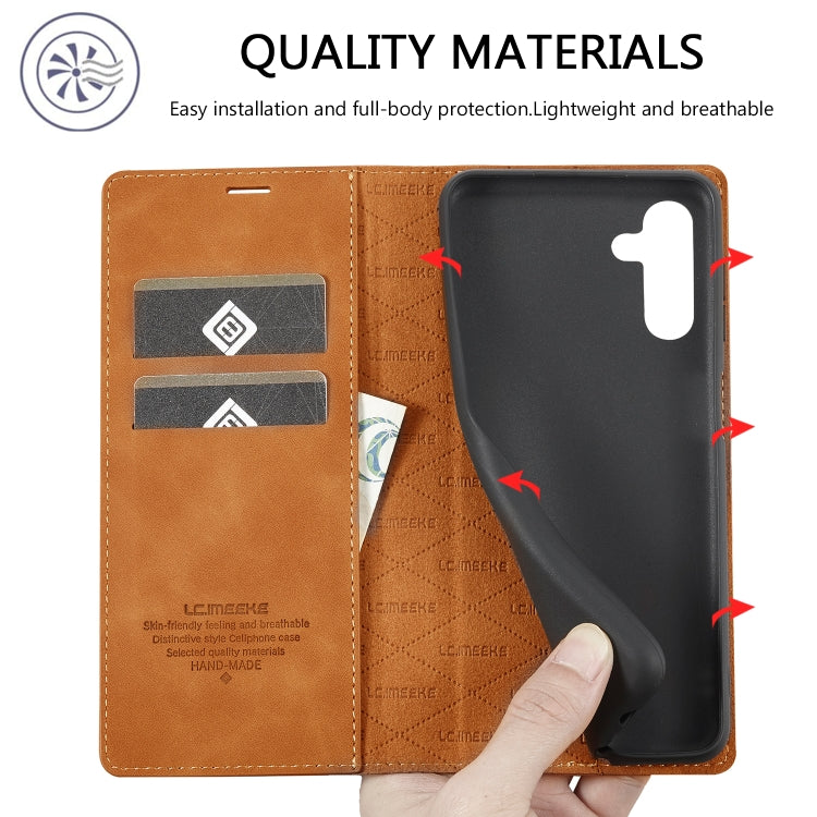 LC.IMEEKE Strong Magnetism Ultra-thin Matte Leather Phone Case