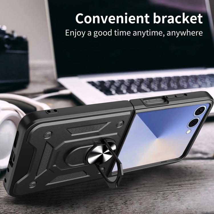 Armor Magnetic Bracket TPU+PC Phone Case, For Samsung Galaxy Z Flip7, For Samsung Galaxy Z Flip6 / Flip7 FE, For Samsung Galaxy Z Flip5