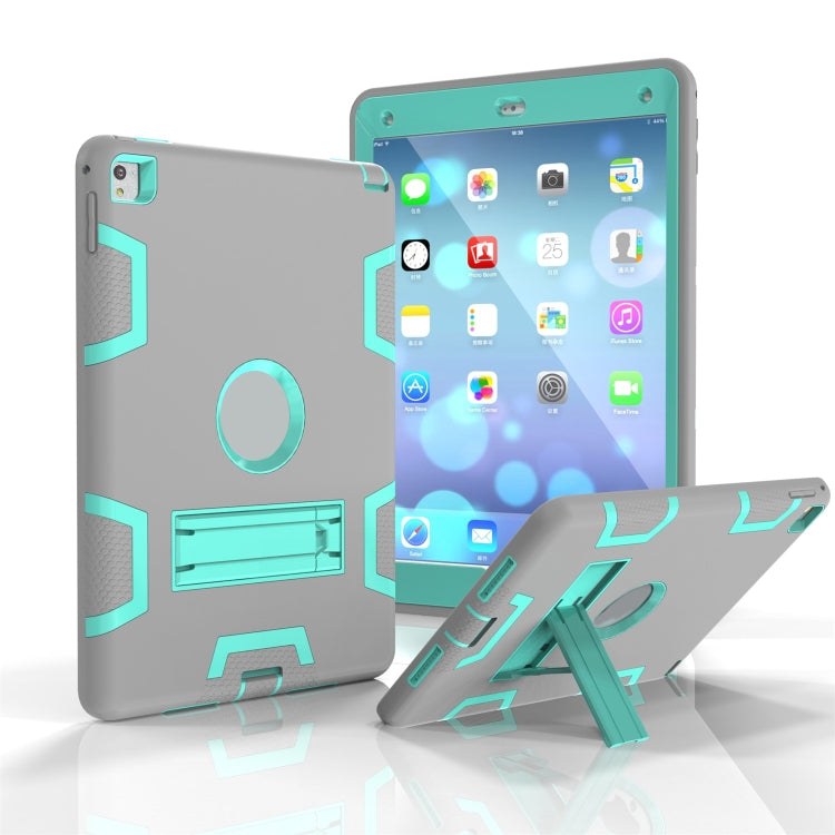 Shockproof PC + Silicone Protective Case，with Holder, For iPad 9.7(2017)