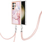 Electroplating Marble Dual-side IMD Phone Case with Lanyard
