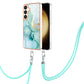 Electroplating Marble Dual-side IMD Phone Case with Lanyard