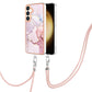 Electroplating Marble Dual-side IMD Phone Case with Lanyard