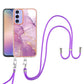 Electroplating Marble Dual-side IMD Phone Case with Lanyard