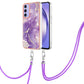Electroplating Marble Dual-side IMD Phone Case with Lanyard