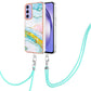 Electroplating Marble Dual-side IMD Phone Case with Lanyard