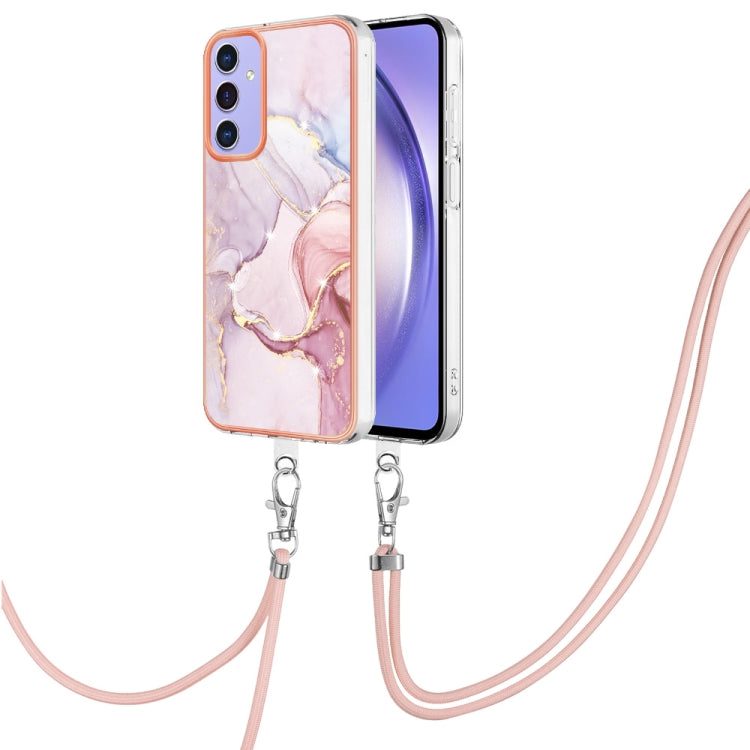 Electroplating Marble Dual-side IMD Phone Case with Lanyard