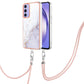 Electroplating Marble Dual-side IMD Phone Case with Lanyard