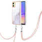 Electroplating Marble Dual-side IMD Phone Case with Lanyard
