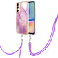 Electroplating Marble Dual-side IMD Phone Case with Lanyard