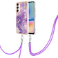 Electroplating Marble Dual-side IMD Phone Case with Lanyard