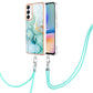 Electroplating Marble Dual-side IMD Phone Case with Lanyard