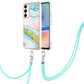 Electroplating Marble Dual-side IMD Phone Case with Lanyard