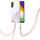 Electroplating Marble Dual-side IMD Phone Case with Lanyard