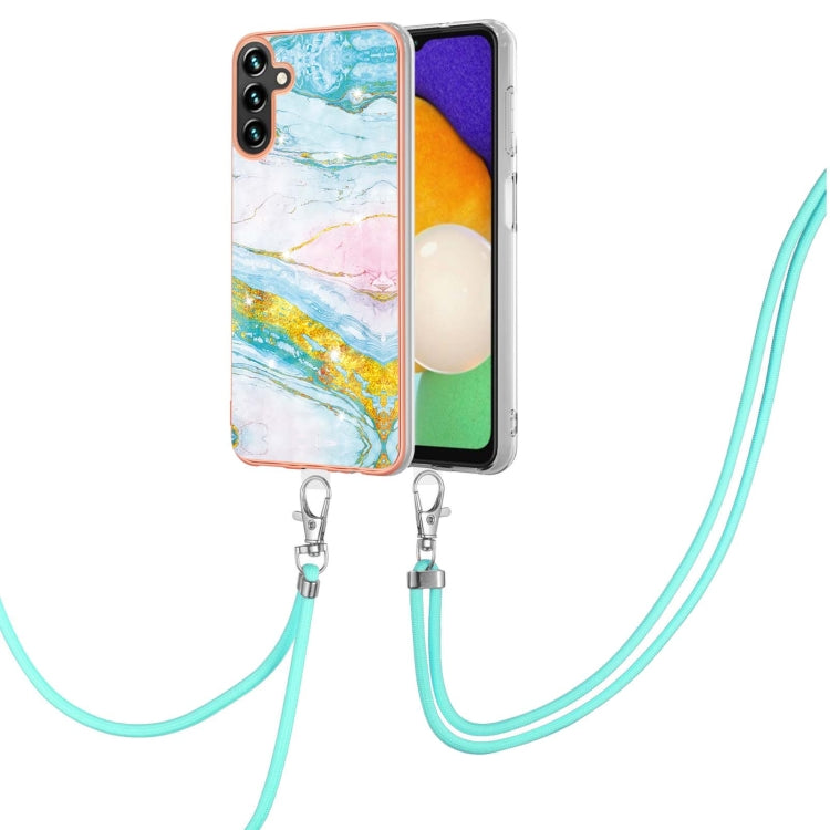 Electroplating Marble Dual-side IMD Phone Case with Lanyard