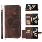 Skin Feel Flowers Embossed Wallet Leather Phone Case