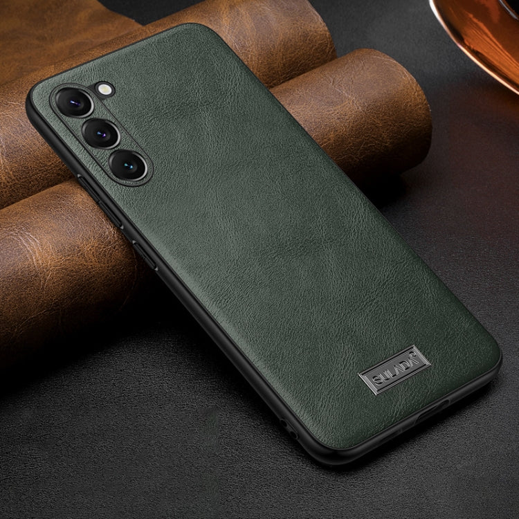 SULADA Shockproof TPU Hybrid Handmade Leather Phone Case