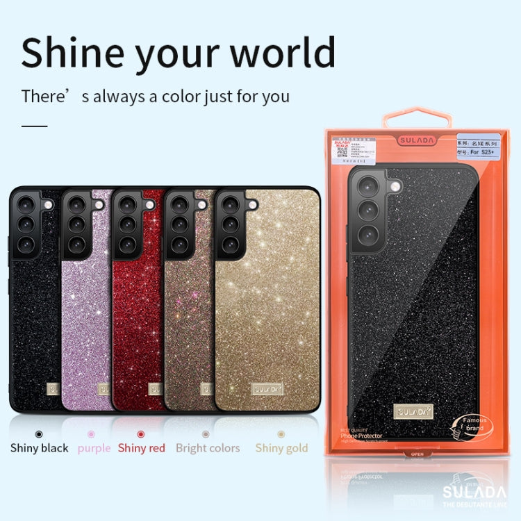 SULADA Glittery TPU Hybrid Handmade Leather Phone Case, For Samsung Galaxy S25 5G, For Samsung Galaxy S25+ 5G, For Samsung Galaxy S25 Ultra 5G, For Samsung Galaxy S24 Ultra 5G, For Samsung Galaxy S24+ 5G, For Samsung Galaxy S24 5G����������������������...