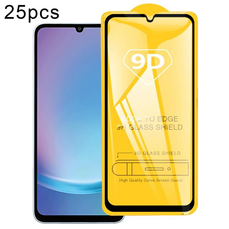 25pcs 9D Full Glue Screen Tempered Glass Film