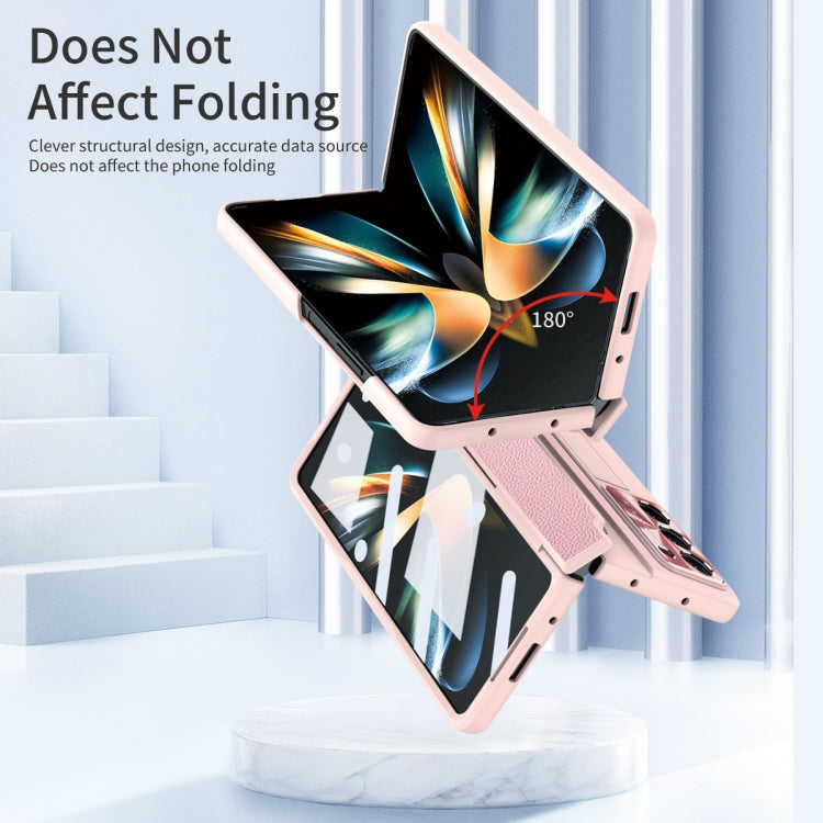 Integrated Full Coverage Pen Slot Folding Phone Case with Stylus