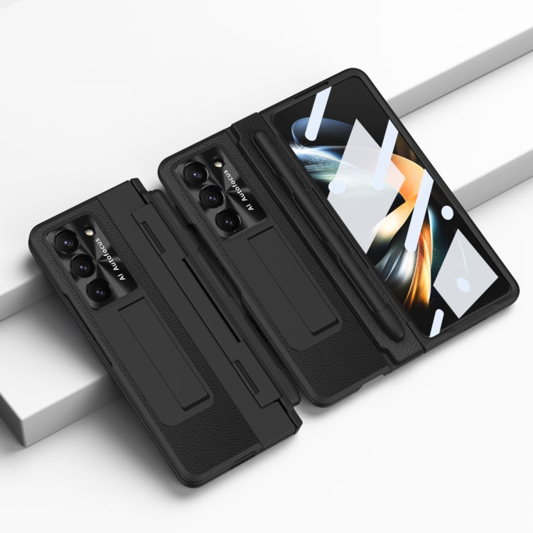 Integrated Full Coverage Pen Slot Folding Phone Case with Stylus