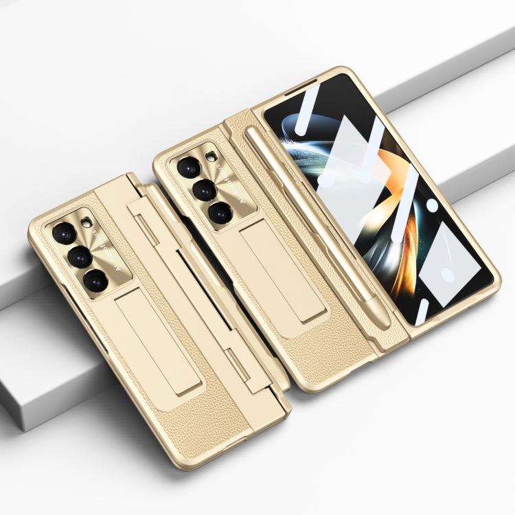 Integrated Full Coverage Pen Slot Folding Phone Case with Stylus