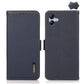 KHAZNEH Side-Magnetic Litchi Genuine Leather RFID Phone Case