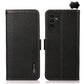 KHAZNEH Side-Magnetic Litchi Genuine Leather RFID Phone Case