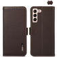 KHAZNEH Side-Magnetic Litchi Genuine Leather RFID Phone Case