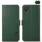 KHAZNEH Side-Magnetic Litchi Genuine Leather RFID Phone Case