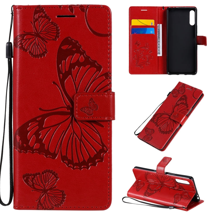 3D Butterflies Embossing Pattern Horizontal Flip Leather Case with Holder & Card Slot & Wallet