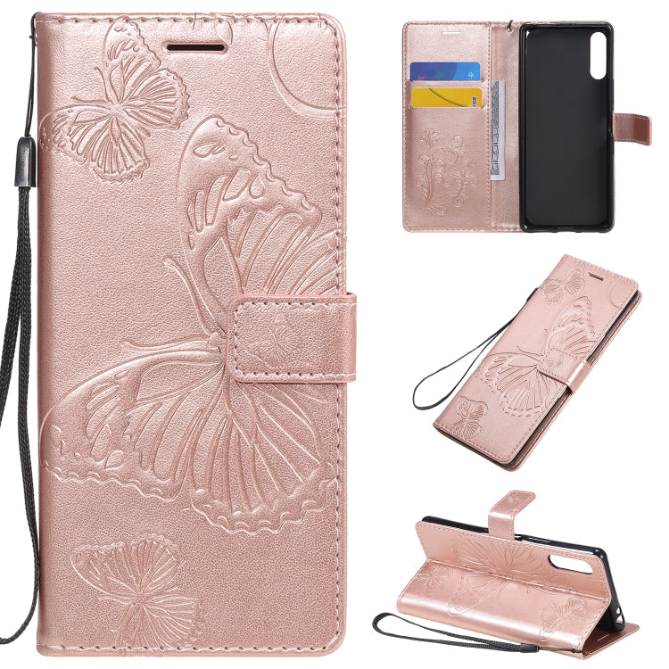 3D Butterflies Embossing Pattern Horizontal Flip Leather Case with Holder & Card Slot & Wallet