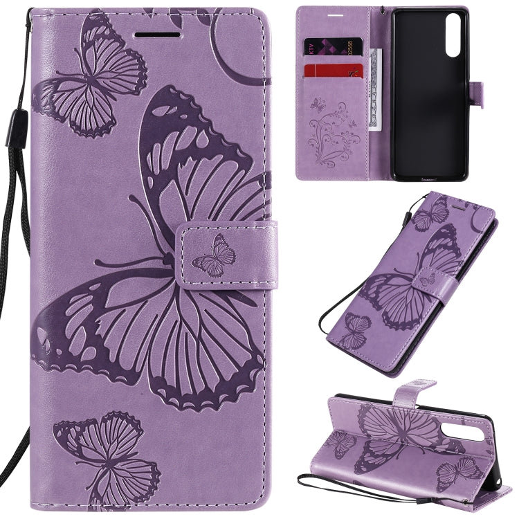 3D Butterflies Embossing Pattern Horizontal Flip Leather Case with Holder & Card Slot & Wallet