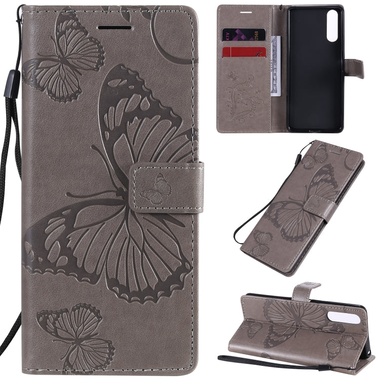 3D Butterflies Embossing Pattern Horizontal Flip Leather Case with Holder & Card Slot & Wallet