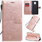 3D Butterflies Embossing Pattern Horizontal Flip Leather Case with Holder & Card Slot & Wallet