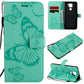 3D Butterflies Embossing Pattern Horizontal Flip Leather Case with Holder & Card Slot & Wallet
