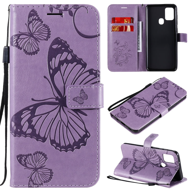 3D Butterflies Embossing Pattern Horizontal Flip Leather Case with Holder & Card Slot & Wallet