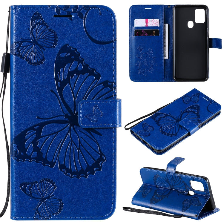 3D Butterflies Embossing Pattern Horizontal Flip Leather Case with Holder & Card Slot & Wallet